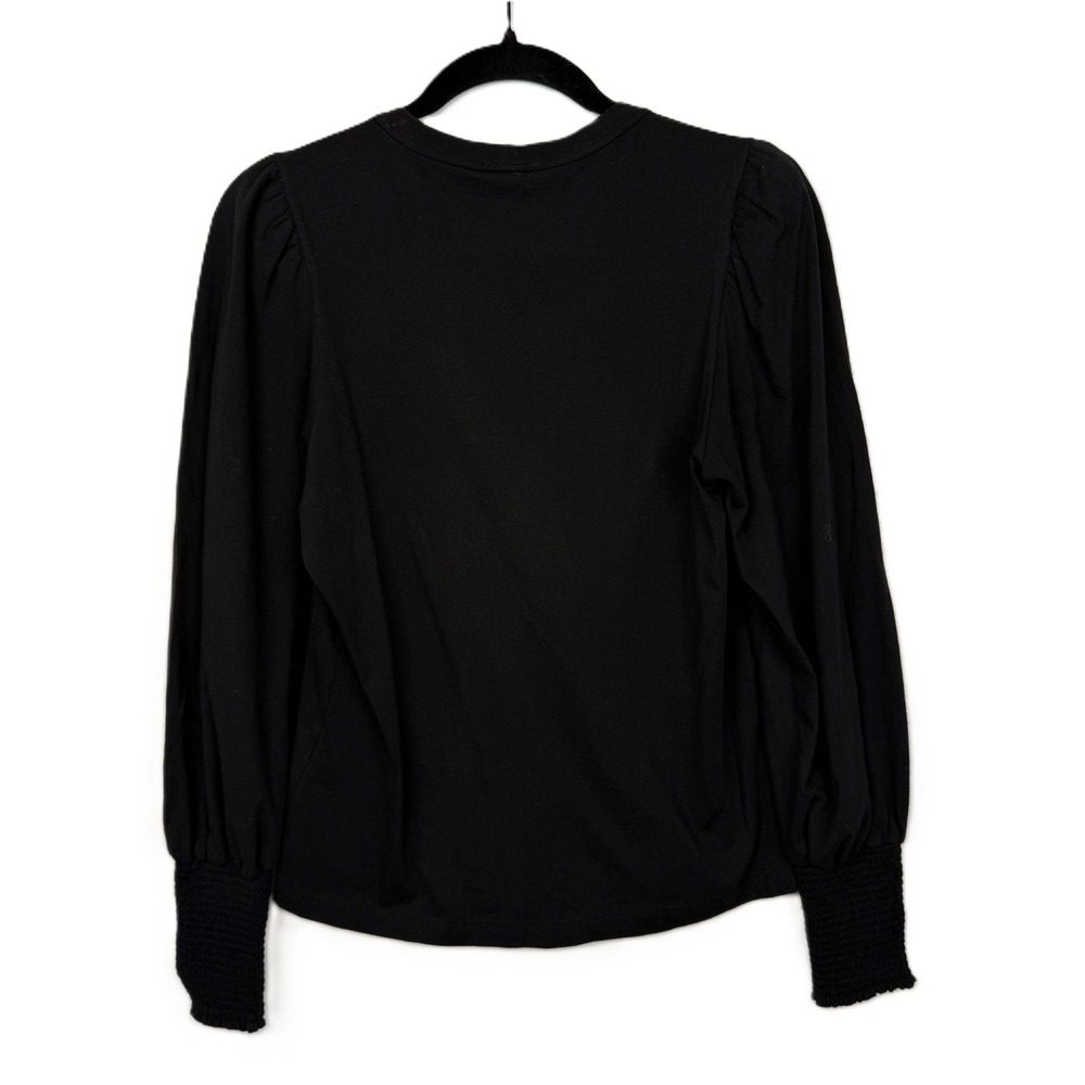 A.L.C. Karter Long Puff Sleeve Top Tee Black XS - Picture 6 of 10
